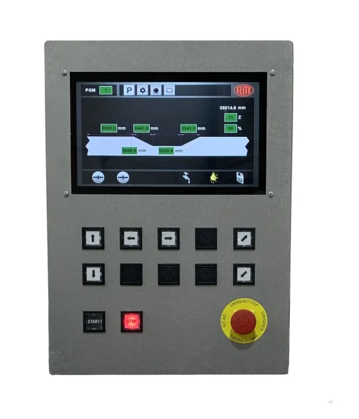 Painel de controle fácil de usar de afiadora automática para serras de fita e serras múltiplas ELITE modelo EVG 350