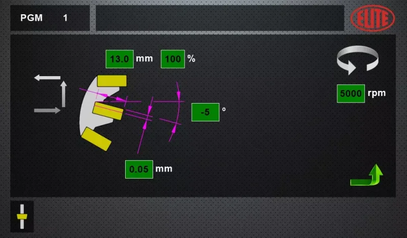 Painel de controlo com visor a cores do modelo ELITE SVG 850