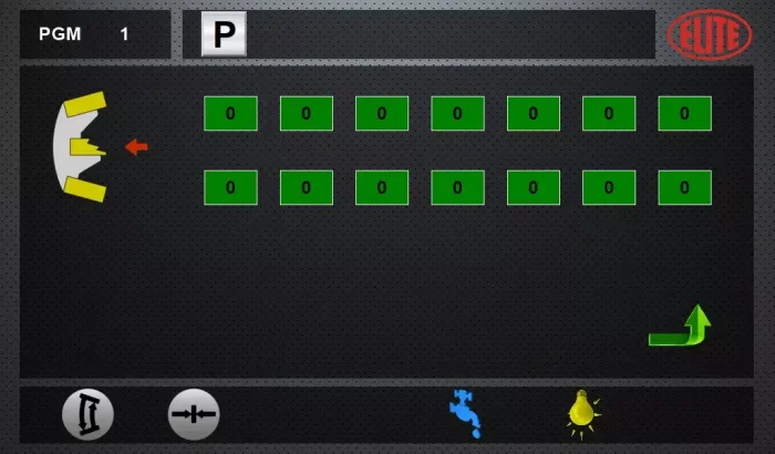 Painel de controlo com visor a cores do modelo ELITE SVG 850